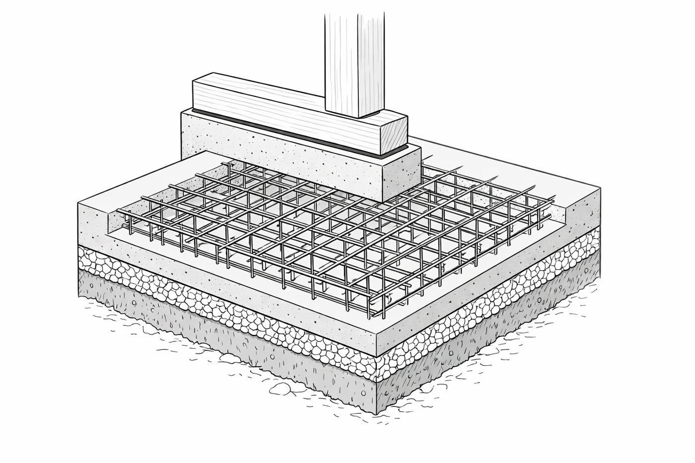 ベタ基礎の断面図